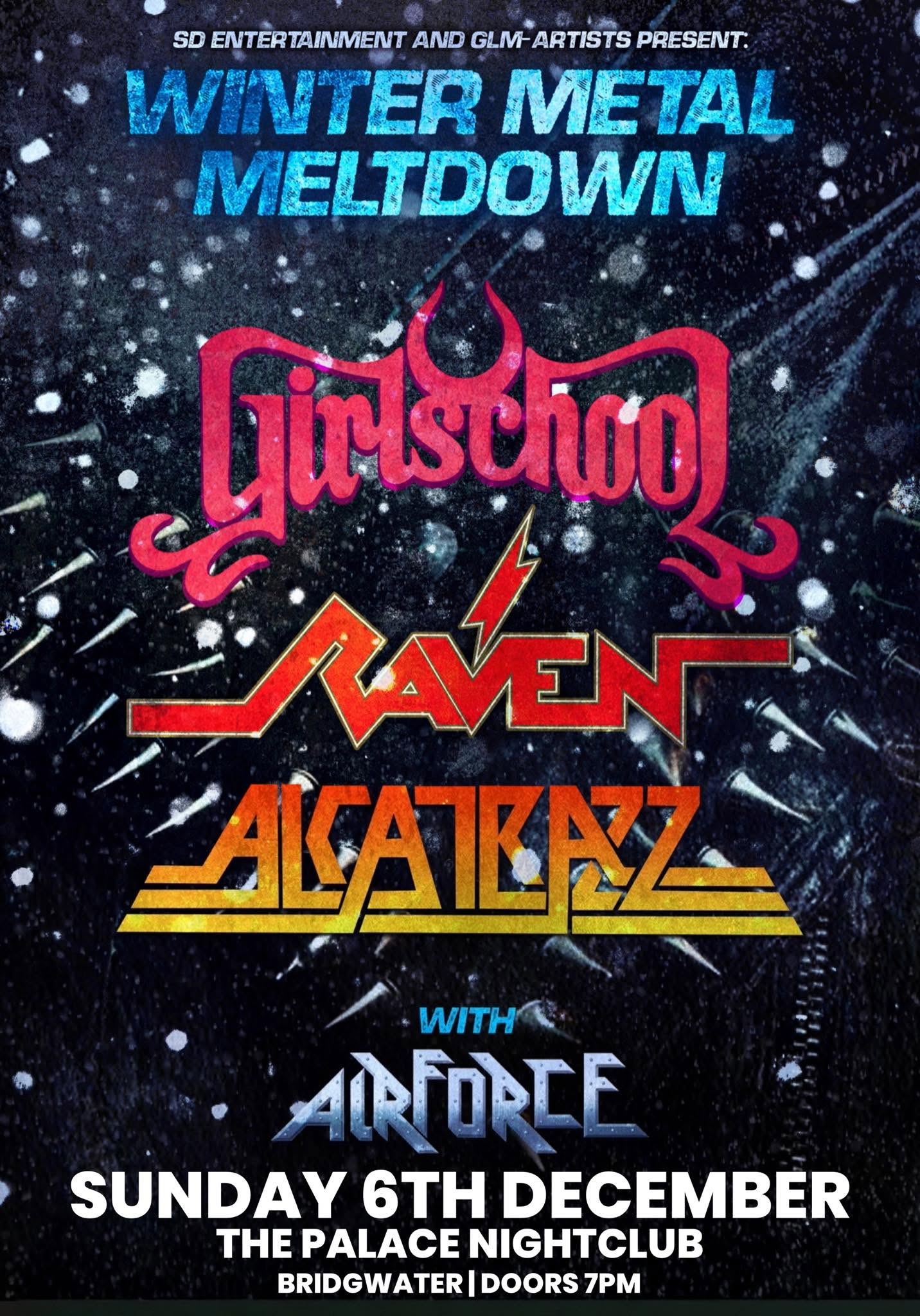 Winter Metal Meltdown at The Palace Nightclub Bridgwater, Sunday 6th December 2026